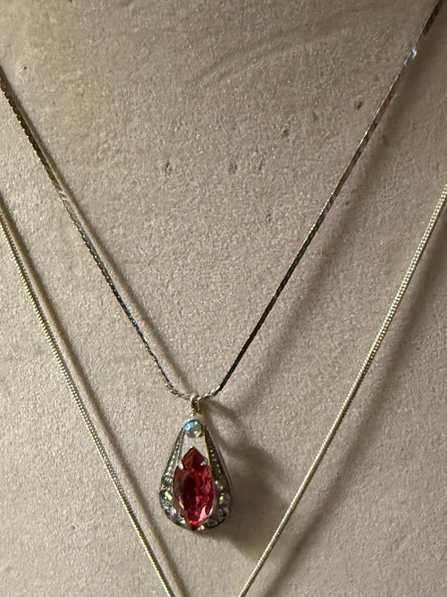 Converted rhinestone pendant
